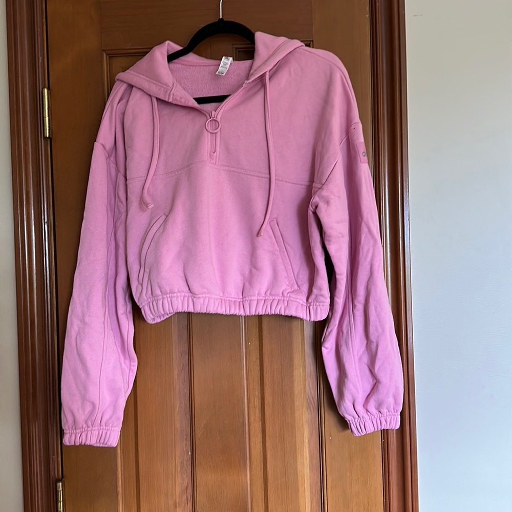 Alo cropped hooded sweatshirt